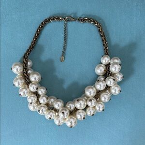 Chunky Pearl Cluster Choker Necklace